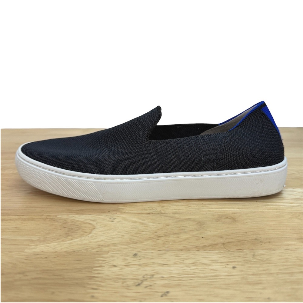 Rothy's The Original Slip On Sneaker Womens Size 8 Black Solid Washable Knit